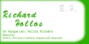 richard hollos business card