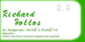 richard hollos business card